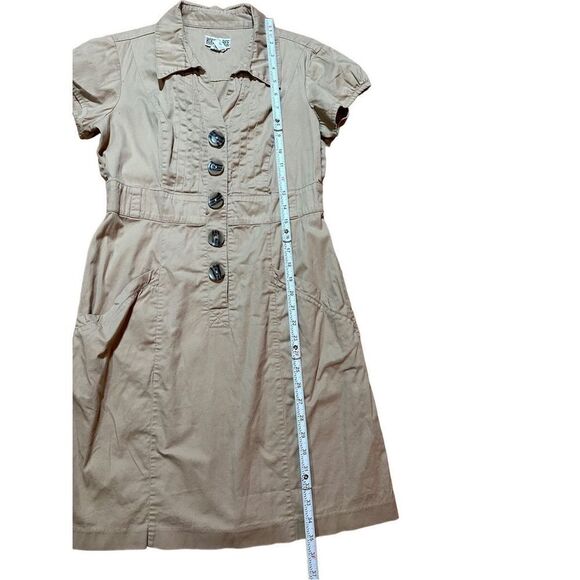 Robbie Bee Khaki Utility denim dress sz 10P - Picture 8 of 9